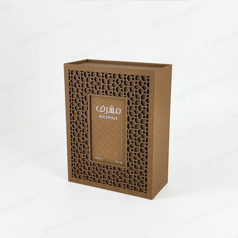 Gold Foil Embossed Perfume Box with Rigid Lid and EVA Insert HP001