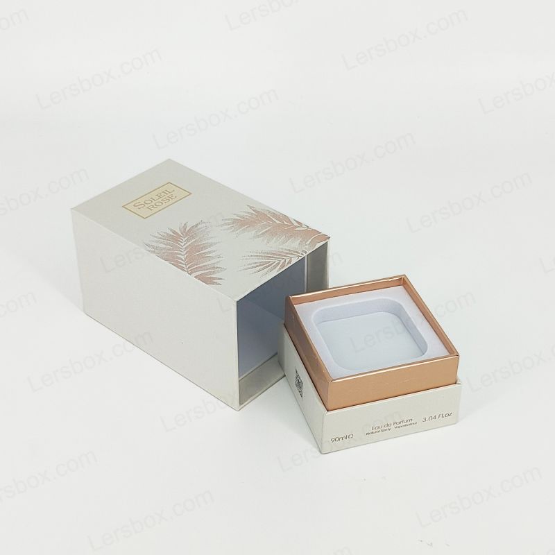 Handcrafted Perfume Gift Box with Gold Foil Branding and EVA Foam Cushion HP003