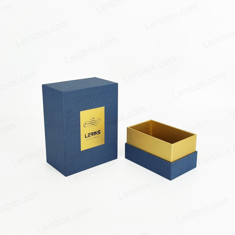 Gold Foil Logo Rigid Perfume Packaging with Premium EVA Tray Interior HP004