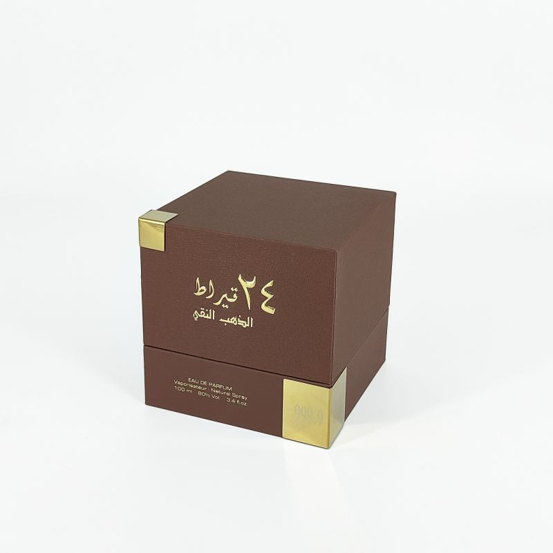 Premium Rigid Perfume Box with Gold Foil Logo and Handmade EVA Tray HP006