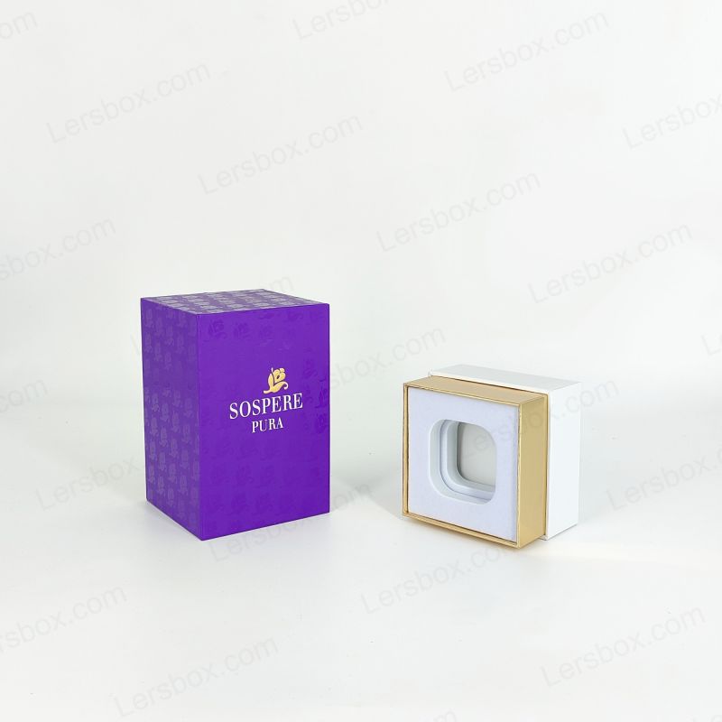 Premium Rigid Perfume Box with Gold Foil Logo and Handmade EVA Tray HP006