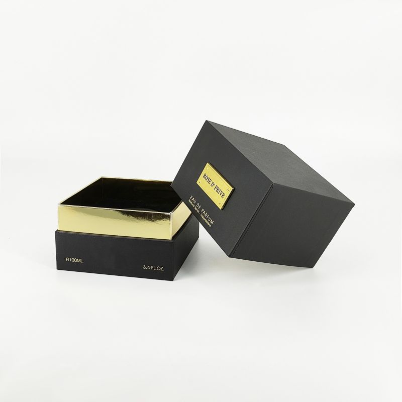 Luxury Gold Foil Perfume Box with EVA Foam Liner and Rigid Base Construction HP007