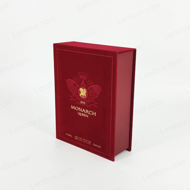 High-End Rigid Perfume Box with Gold Foil Detail and EVA Insert Cushion HP010