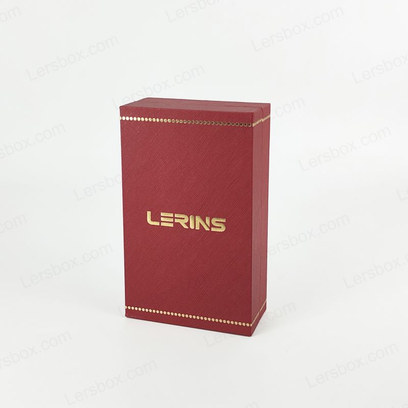 High-End Rigid Perfume Box with Gold Foil Detail and EVA Insert Cushion HP010