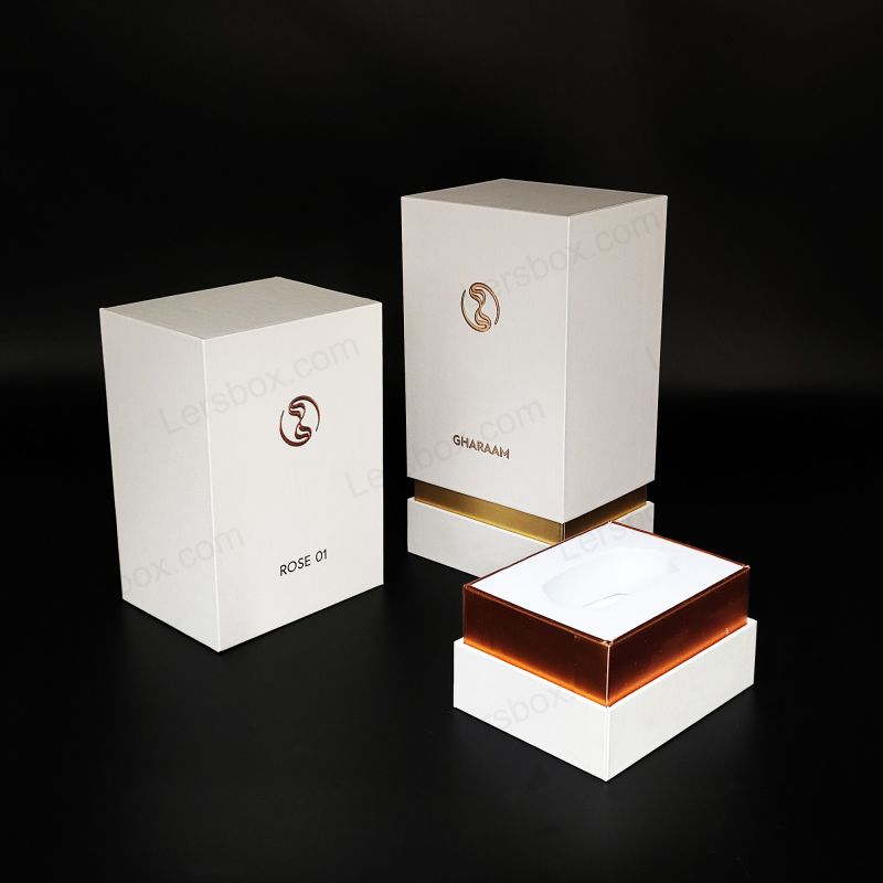 Luxury Perfume Box with Handcrafted Gold Foil Logo and EVA Foam Insert HP012