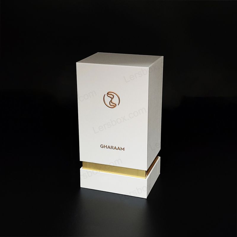 Luxury Perfume Box with Handcrafted Gold Foil Logo and EVA Foam Insert HP012