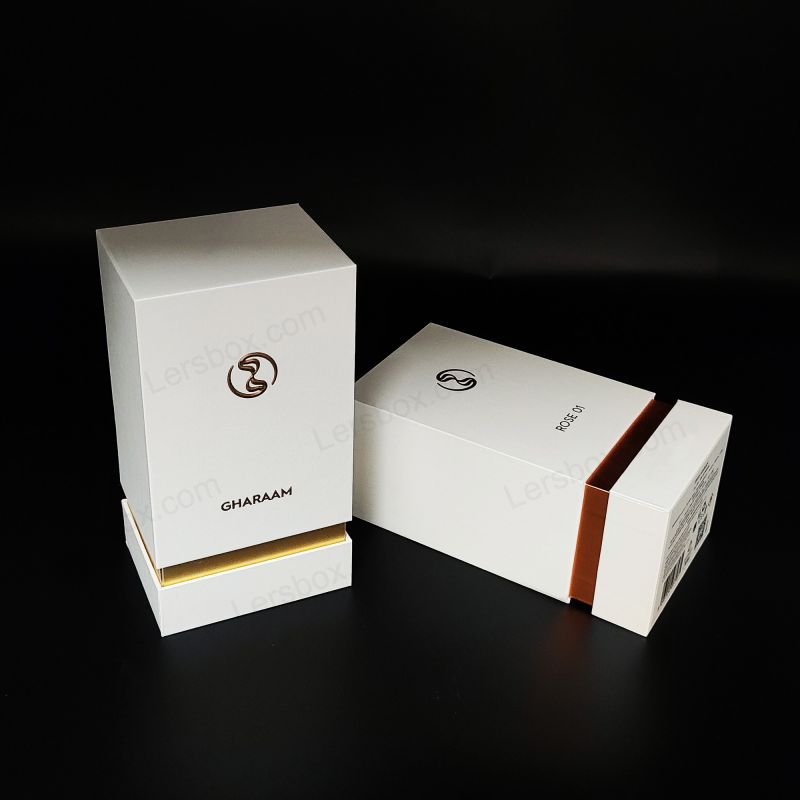 Luxury Perfume Box with Handcrafted Gold Foil Logo and EVA Foam Insert HP012