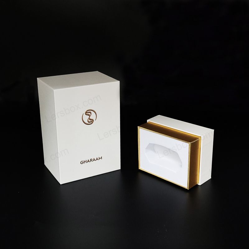 Luxury Perfume Box with Handcrafted Gold Foil Logo and EVA Foam Insert HP012