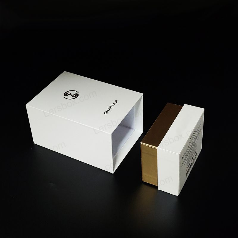 Luxury Perfume Box with Handcrafted Gold Foil Logo and EVA Foam Insert HP012