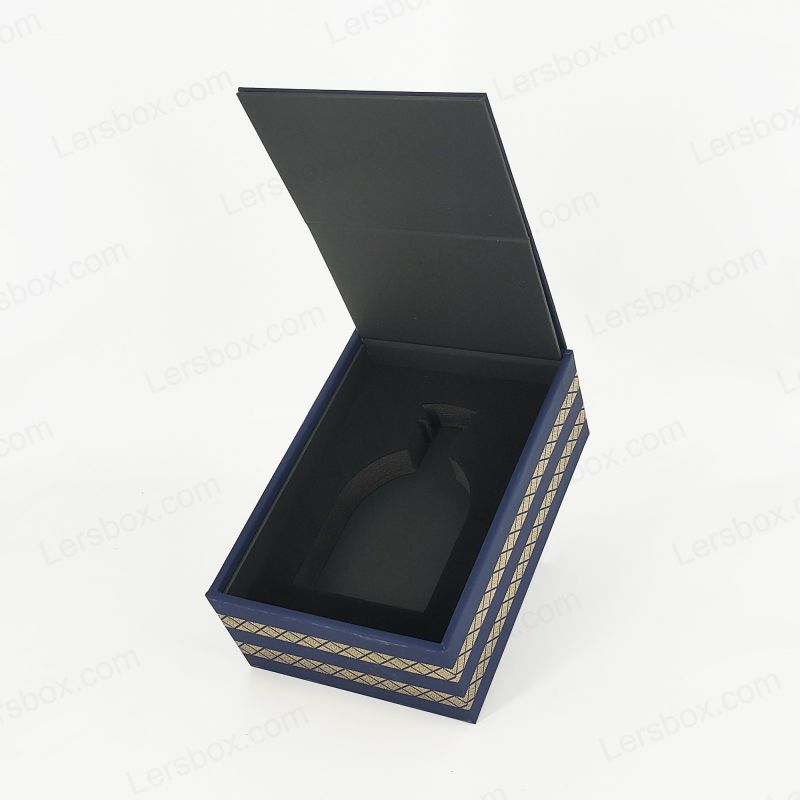 Luxury Perfume Box with Custom Gold Foil Embossing and EVA Tray for Added Protection HP018