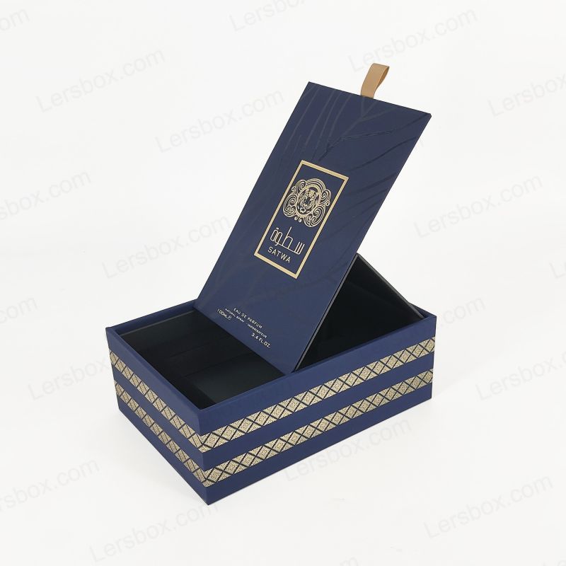 Luxury Perfume Box with Custom Gold Foil Embossing and EVA Tray for Added Protection HP018