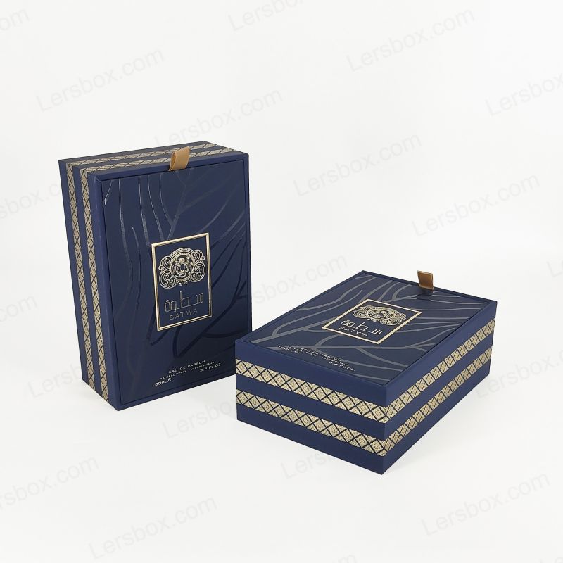 Luxury Perfume Box with Custom Gold Foil Embossing and EVA Tray for Added Protection HP018