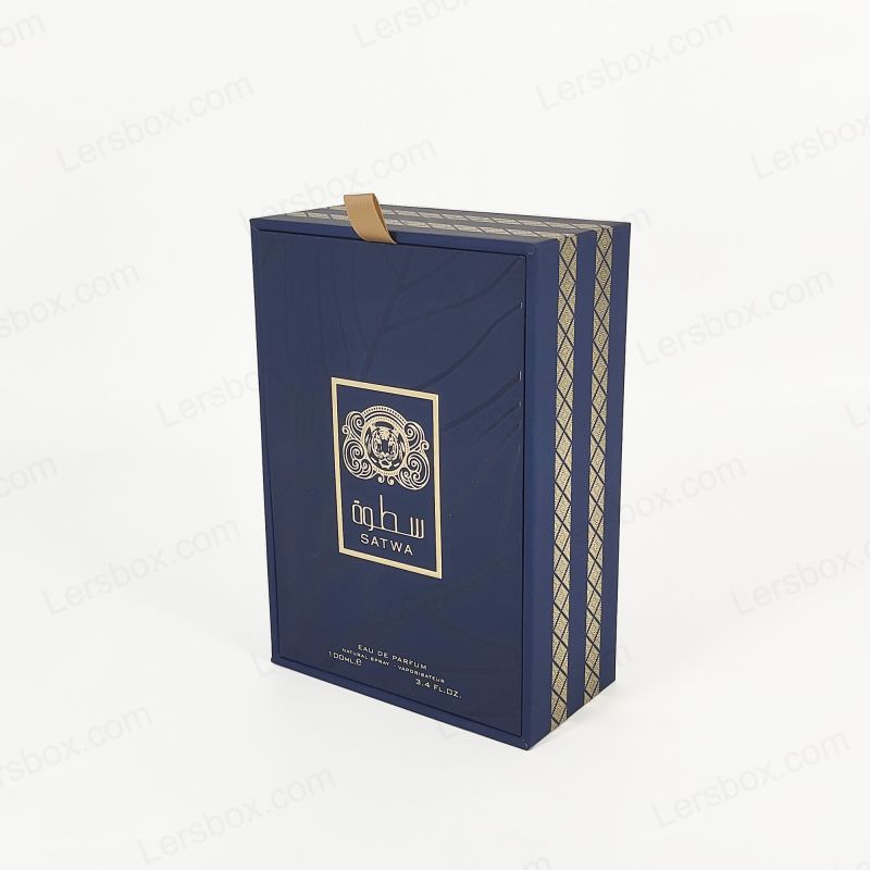 Luxury Perfume Box with Custom Gold Foil Embossing and EVA Tray for Added Protection HP018