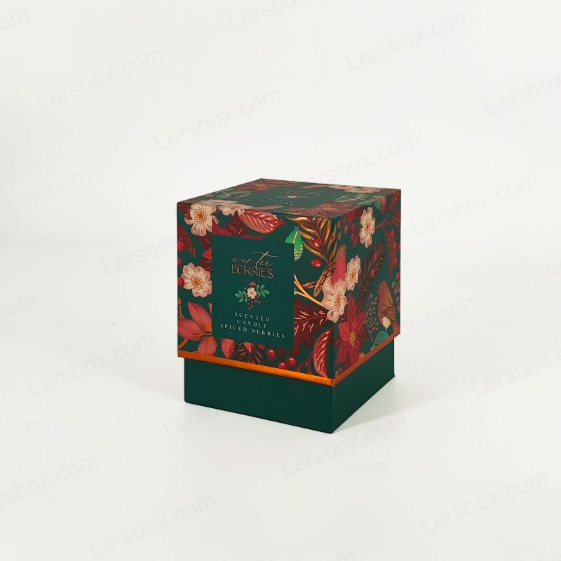 Gold Foil Perfume Box with EVA Foam Tray and Sturdy Handcrafted Design HP022