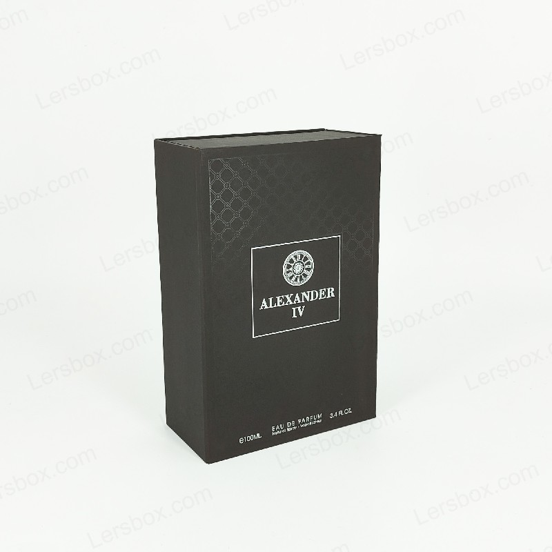 Gold Foil-Stamped Perfume Box with Rigid Lid and EVA Insert for Luxurious Presentation HP021