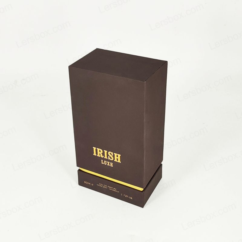 Sophisticated Perfume Box with Custom Gold Foil and EVA Foam for Safe Fragrance Display HP028