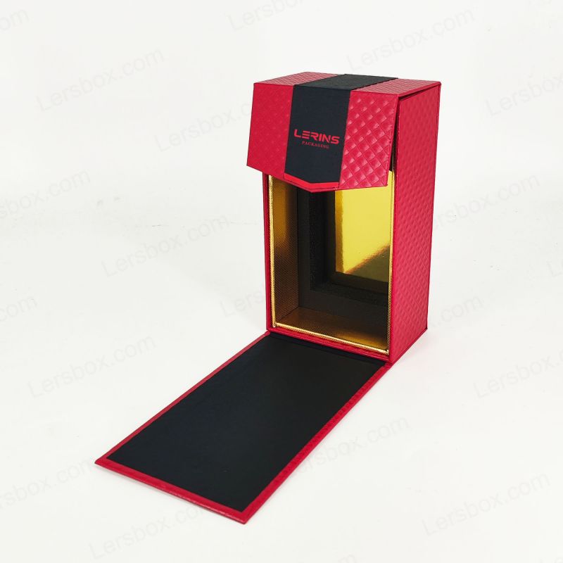 Handcrafted Gold Foil Perfume Gift Box with EVA Foam Insert and Rigid Construction HP032