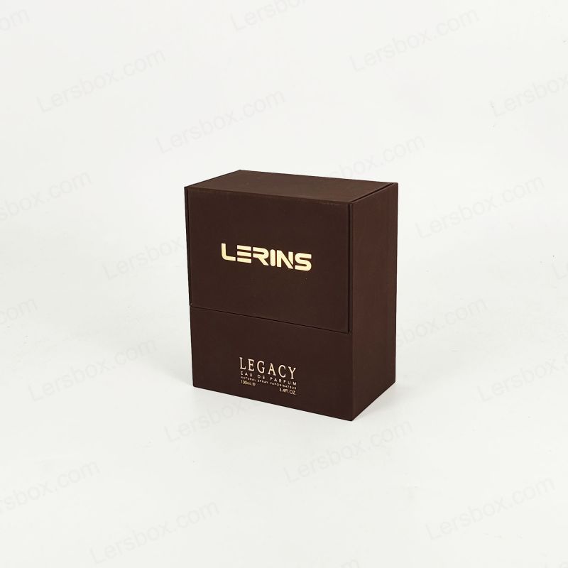 Luxury Perfume Packaging with Gold Foil Detail, EVA Tray, and Sturdy Rigid Structure HP035