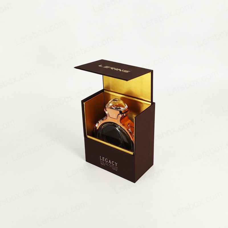 Luxury Perfume Packaging with Gold Foil Detail, EVA Tray, and Sturdy Rigid Structure HP035