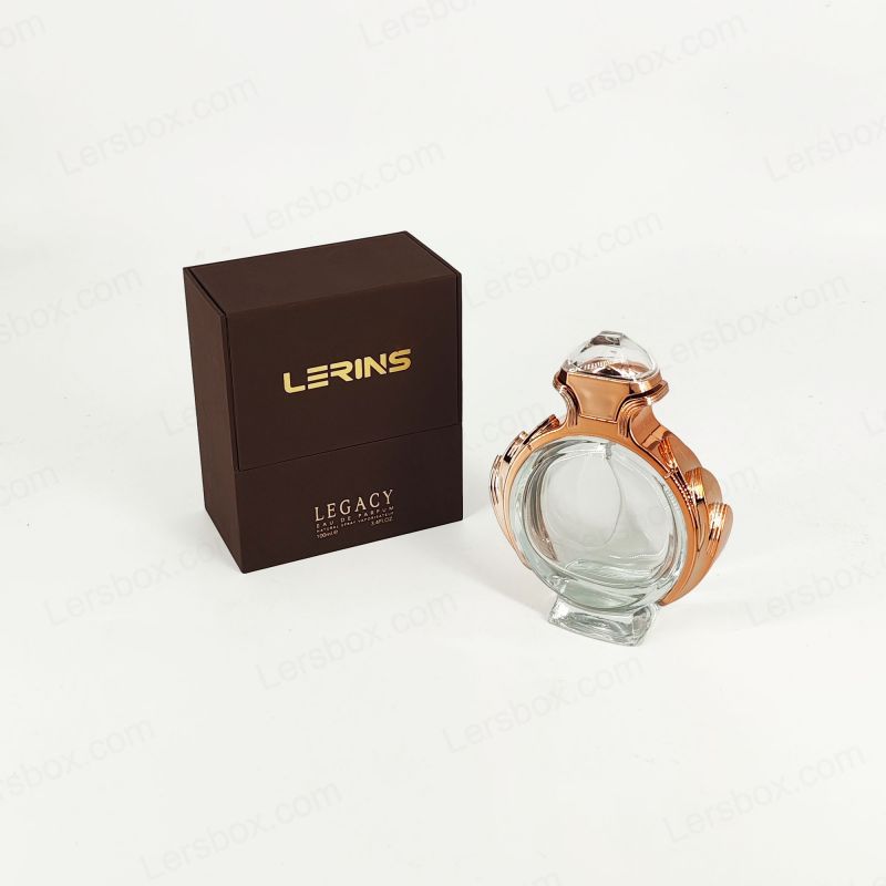 Luxury Perfume Packaging with Gold Foil Detail, EVA Tray, and Sturdy Rigid Structure HP035