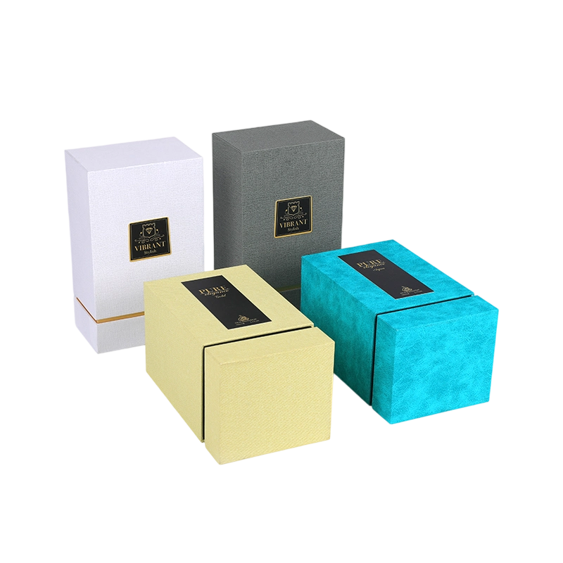 Gold Hot Stamping Graining Amber Glow Perfume Box Gold Hot Stamping Graining Amber Glow Perfume Box