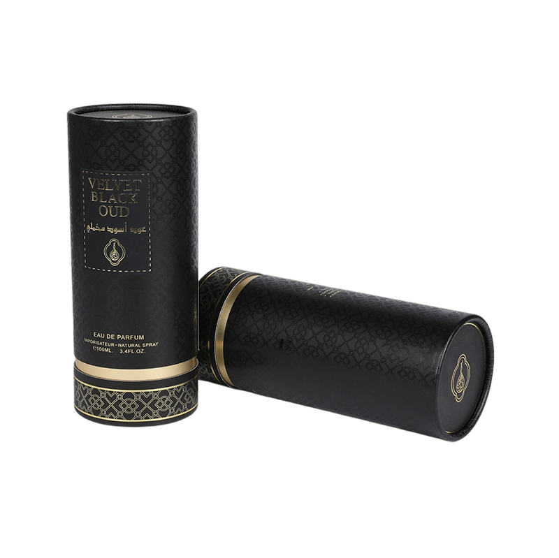 Black Mystic Cylinder Paper Can Tube Box Black Mystic Cylinder Paper Can Tube Box
