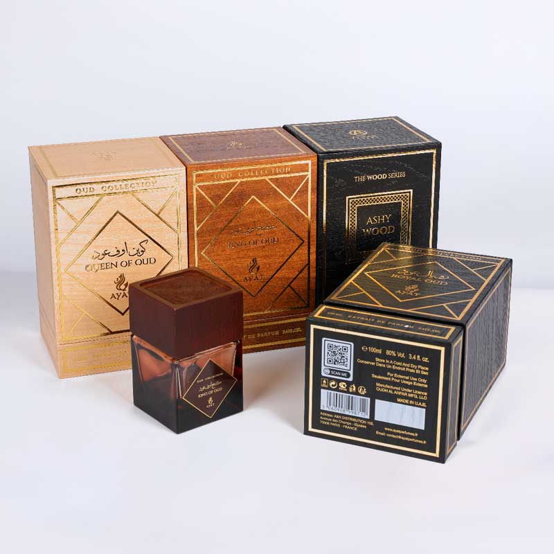 Perfume Box Made Of Imitation Wood Grain Paper