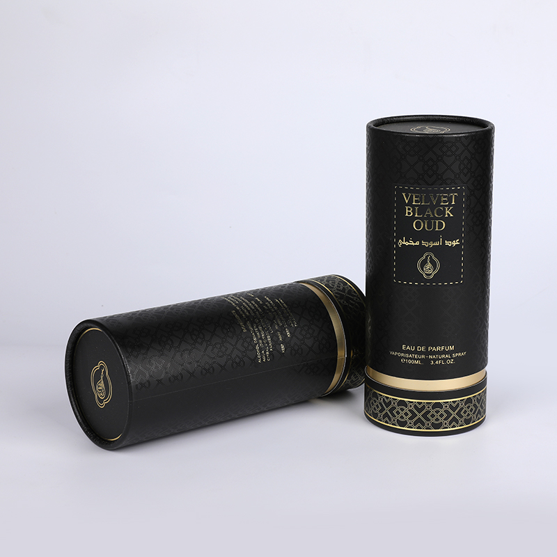 Black Mystic Cylinder Paper Can