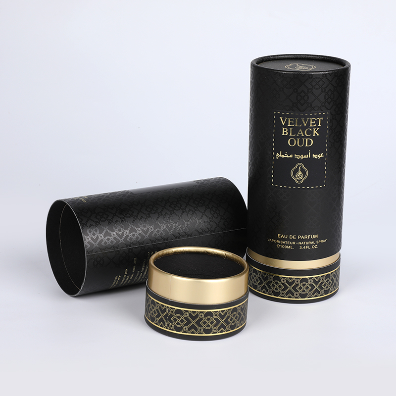 Black Mystic Cylinder Paper Can