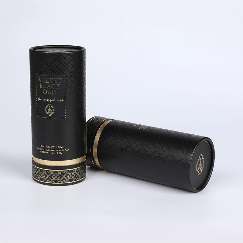 Black Mystic Cylinder Paper Can